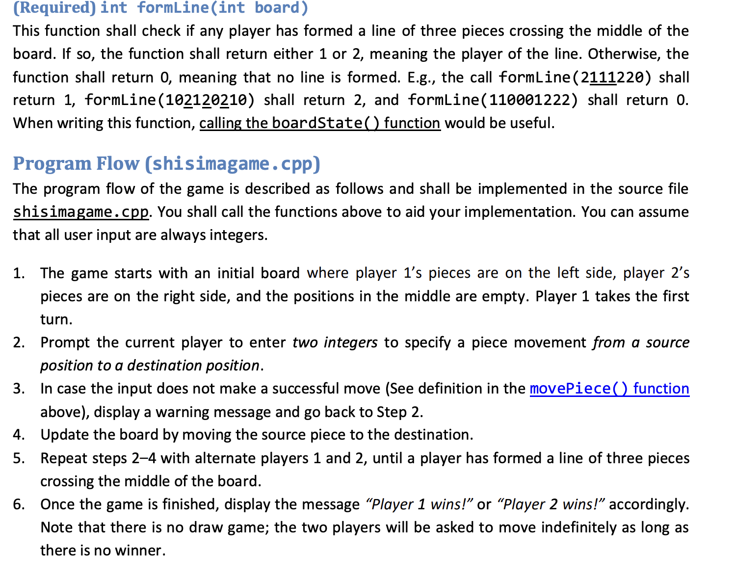 Solved Program Specification This section describes the | Chegg.com