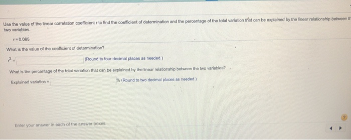 Solved Use the value of the linear correlation coefficient r | Chegg.com