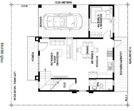 Solved Figure Q2(a) shows an architectural plan of the | Chegg.com