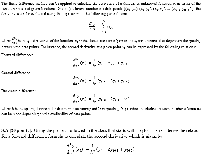 Central Difference Approximation Second Derivative