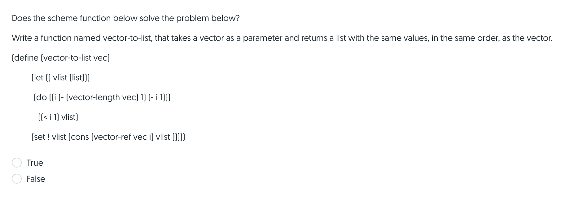 Does the scheme function below solve the problem | Chegg.com