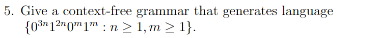 Solved 5. Give a context-free grammar that generates | Chegg.com