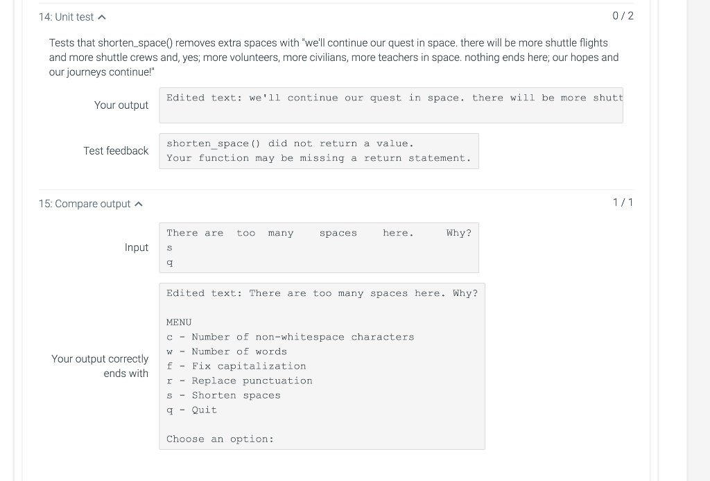 Solved PYTHON I have some minor format and output errors for | Chegg.com