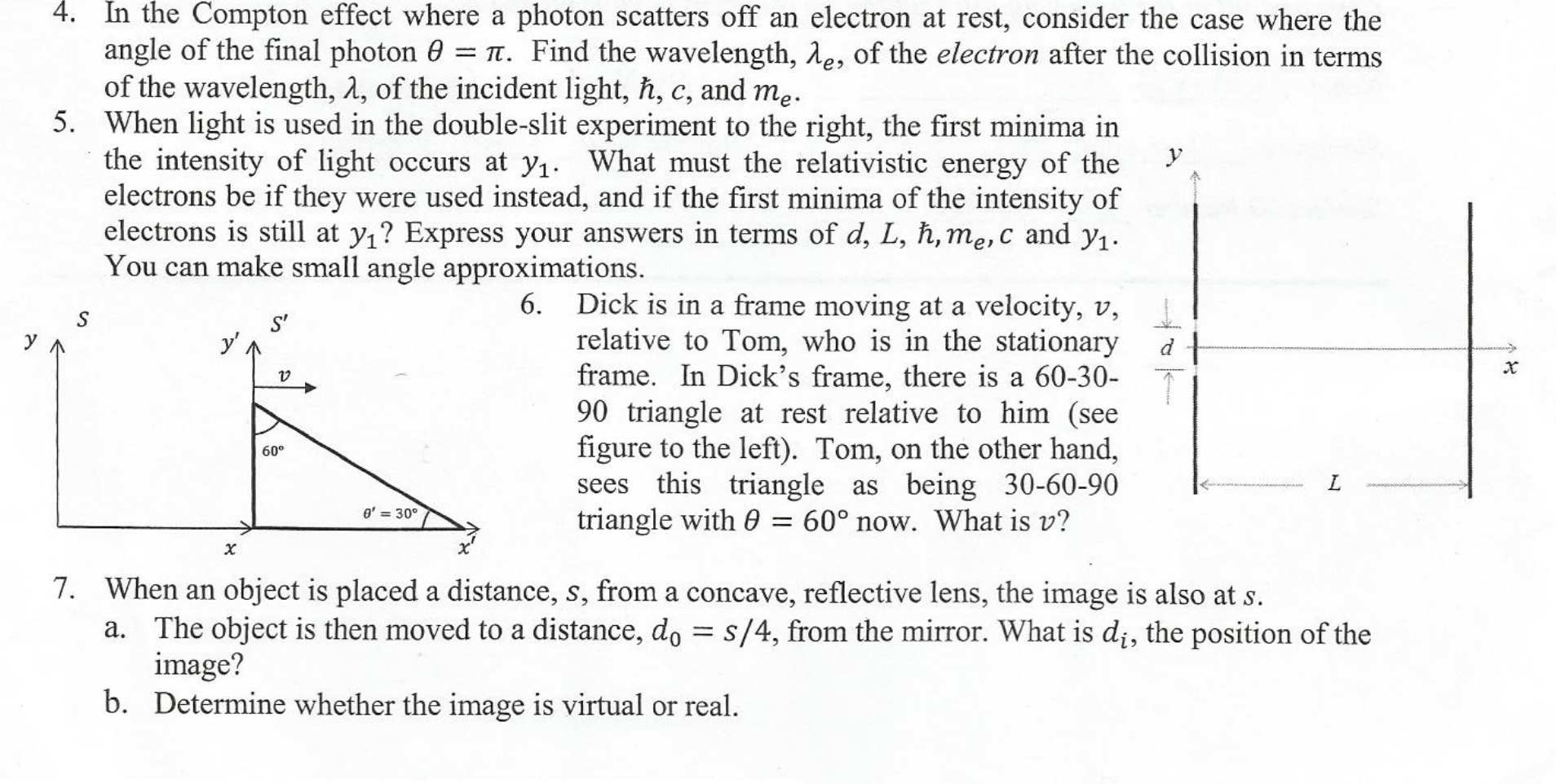 Solved = 4. In the Compton effect where a photon scatters | Chegg.com