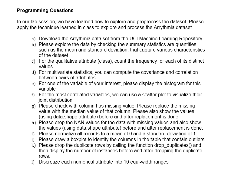 Programming Questions In our lab session, we have | Chegg.com