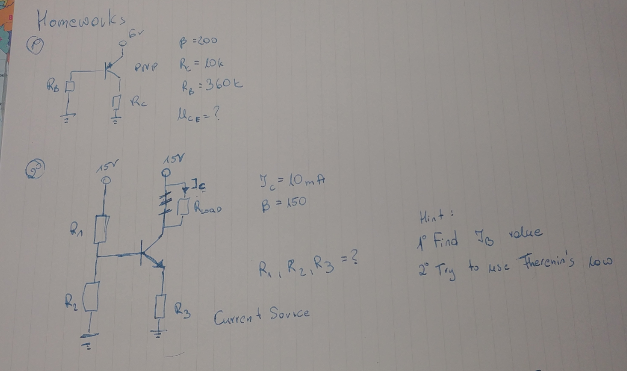 Solved Homeworks K Pnp Ss 0 R Lok Rb 360k Lcos 1 7 Chegg Com