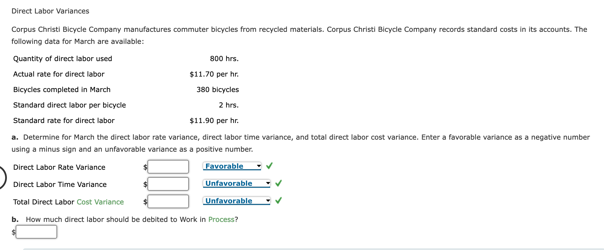 solved-direct-labor-variances-corpus-christi-bicycle-company-chegg