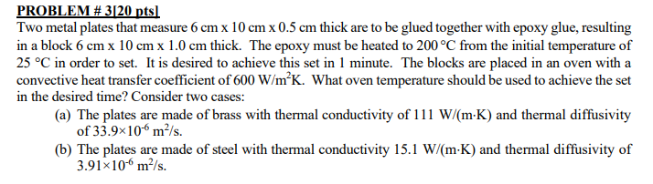 Solved PROBLEM # 3[20 ﻿pts]Two metal plates that measure | Chegg.com