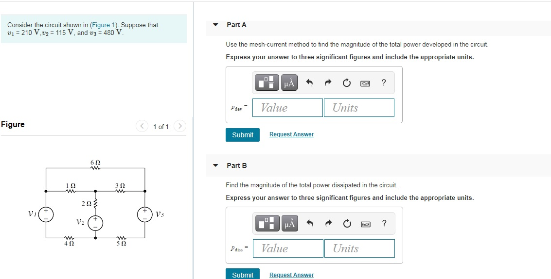 Solved Part A Consider the circuit shown in (Figure 1). | Chegg.com