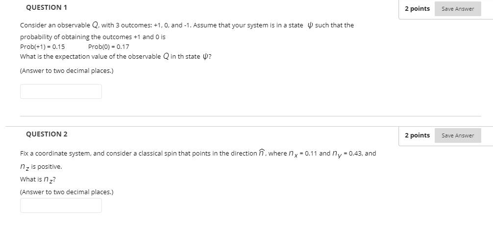 Solved QUESTION 1 2 points Save Answer such that the | Chegg.com