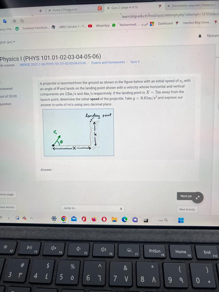 Solved Question 3 Not Yet Answered A Block Of Mass M=8.8 Kg | Chegg.com