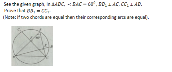 Solved See The Given Graph, In //ABC, BB1=CC1-.Prove That | Chegg.com