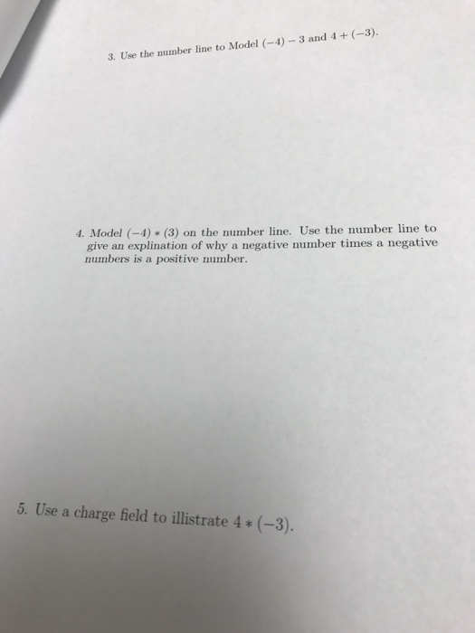 model 3 4 on the number line