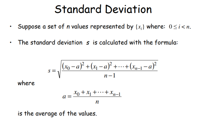 Deviation how the standard to calculate Calculate Standard