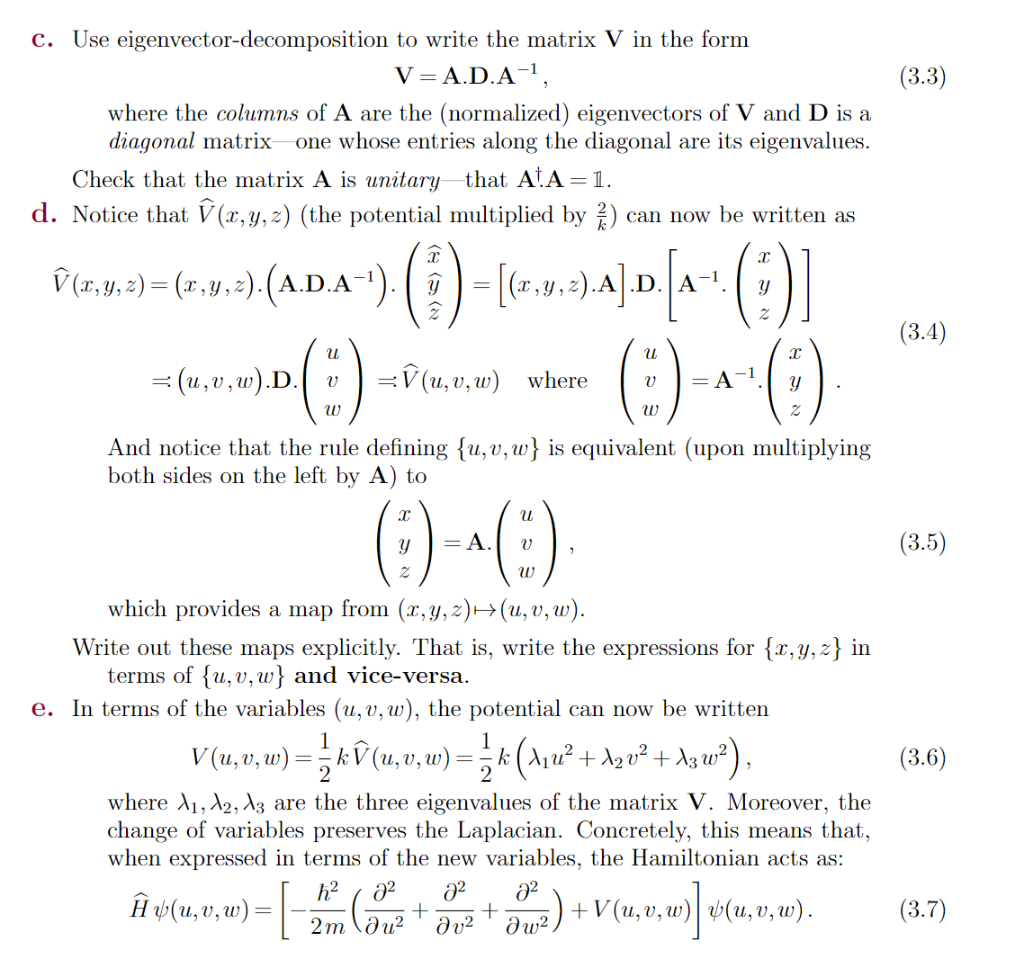 Solved 3 1 A Particle Of Mass M Is Influenced By A Thre Chegg Com