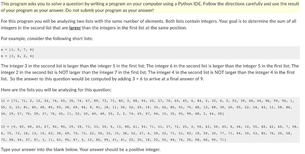 Solved This program asks you to solve a question by writing | Chegg.com image.