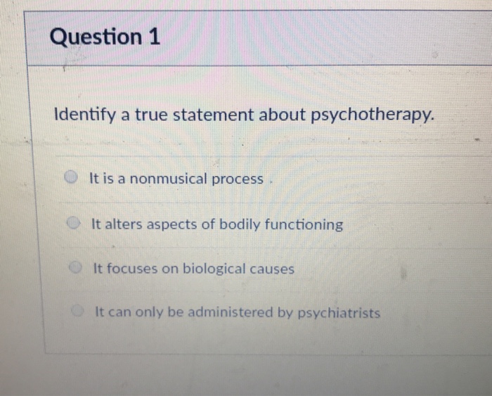 Solved Question 1 Identify a true statement about | Chegg.com