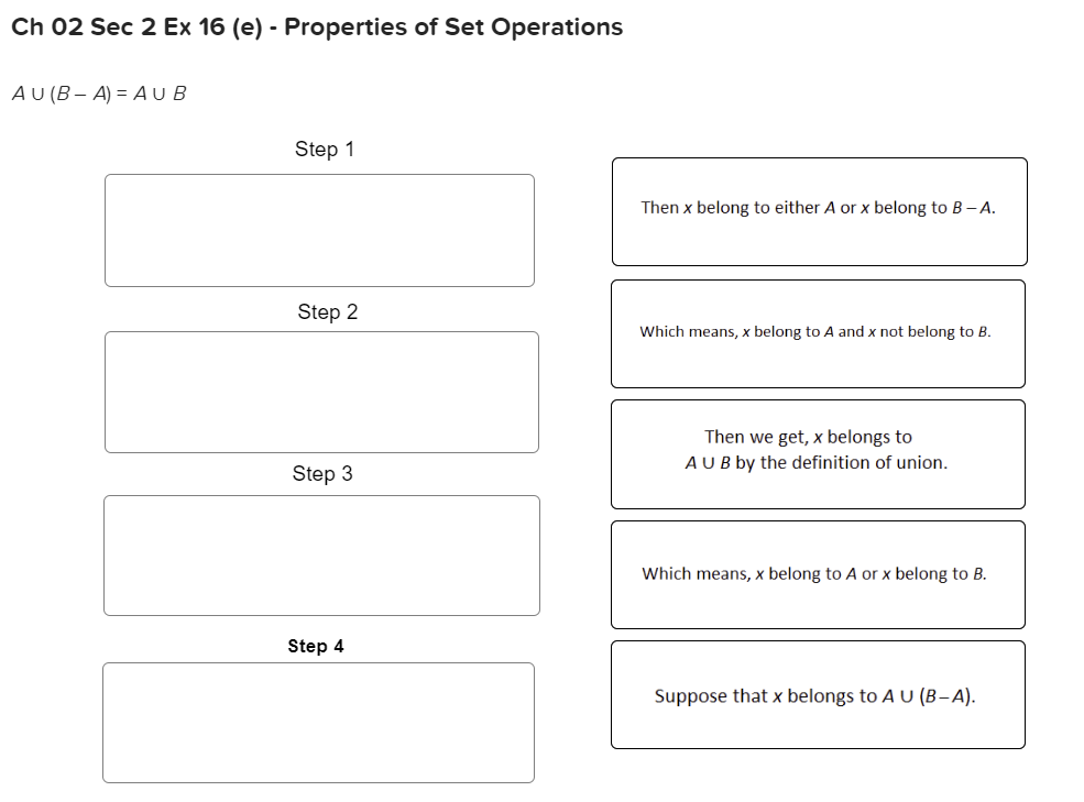 Solved Ch 02 Sec 2 Ex 16 (e) - Properties of Set Operations | Chegg.com