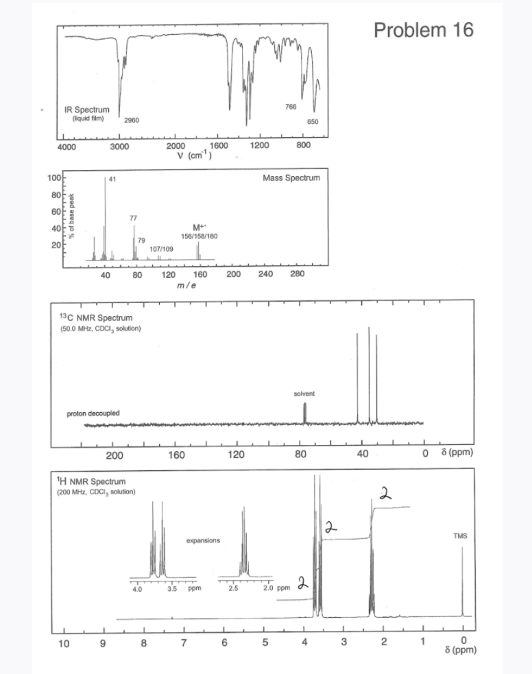 Solved what complex molecular ion peak is present? propose a | Chegg.com