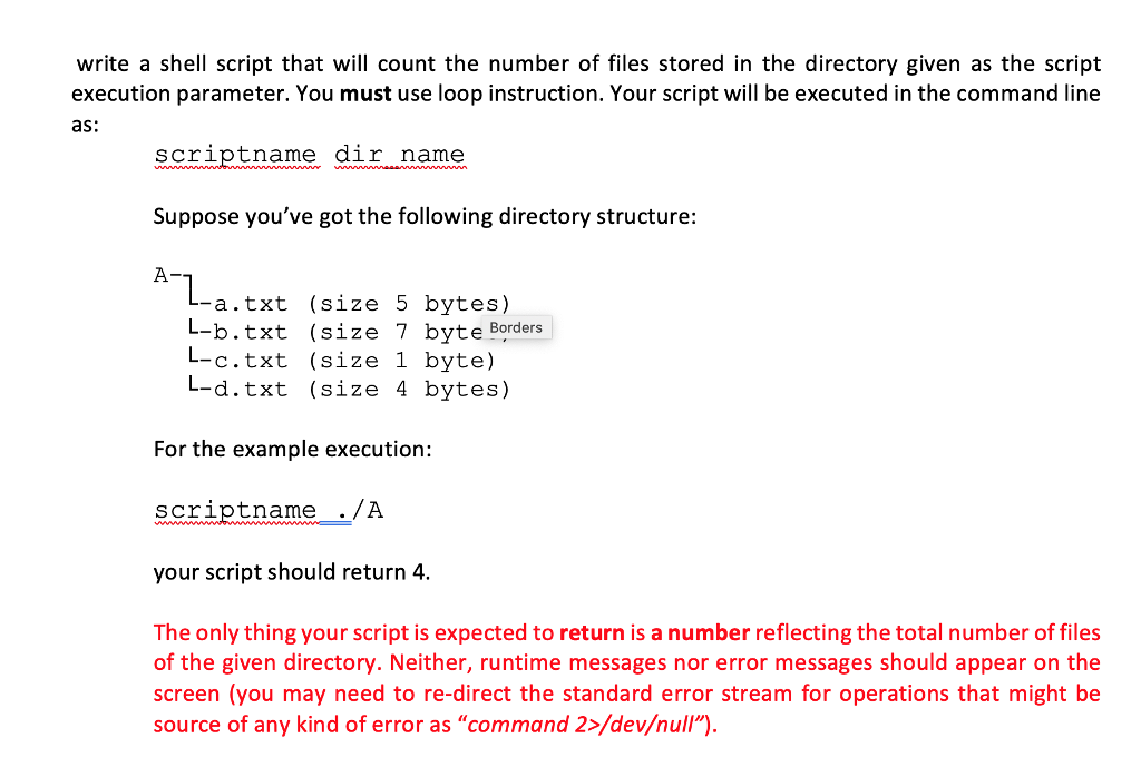 Solved write a shell script that will count the number of | Chegg.com