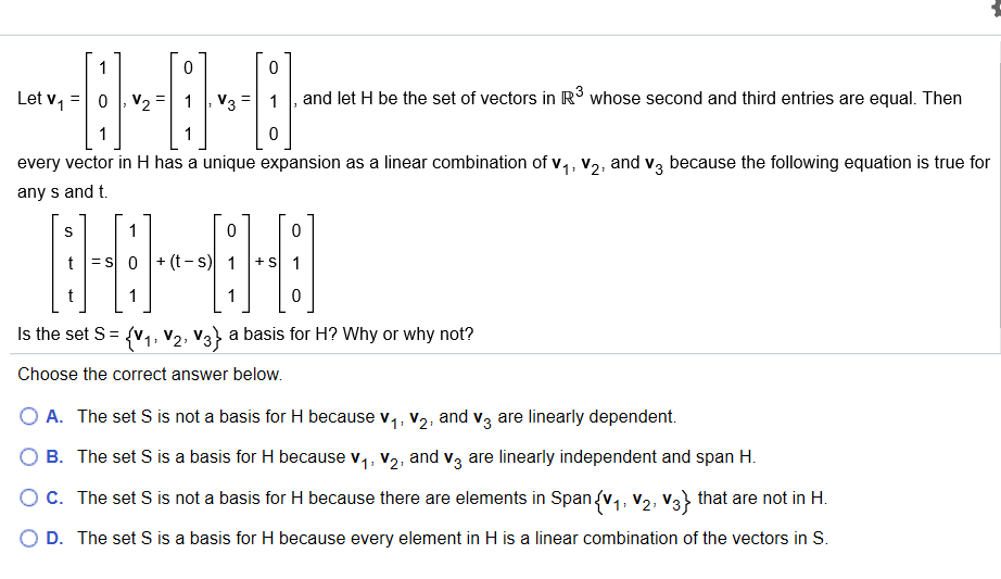 Solved 1 0 0 Let V1 0 V2 1 V3 1 And Let H Be The Set Of Chegg solved-1-0-0-let-v1-0-v2-1-v3-1-and-let-h-be-the-set-of-chegg