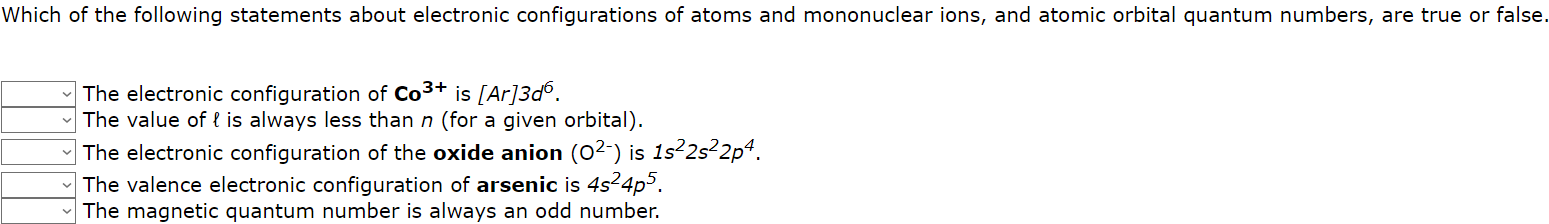 Solved Which of the following statements about electronic | Chegg.com