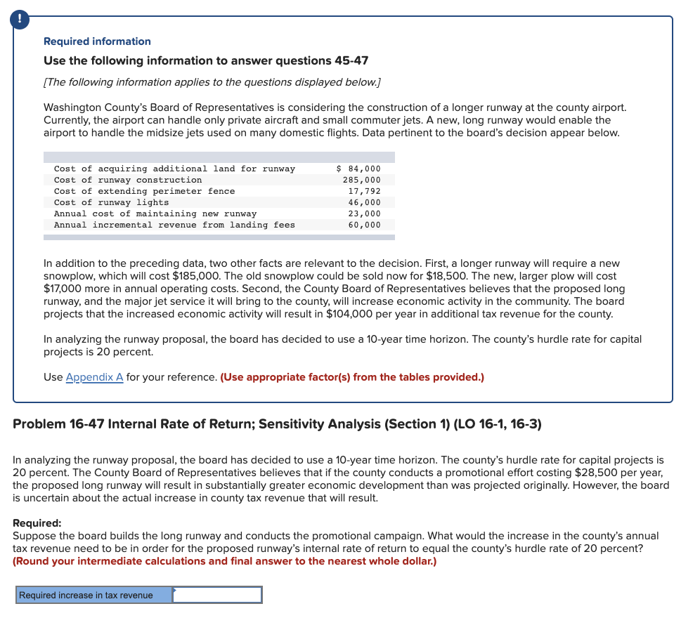 Solved Required Information Use The Following Information To | Chegg.com