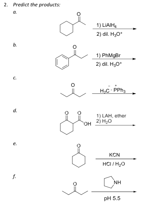 Solved 1. Complete the following 'reactivity tree'for a | Chegg.com