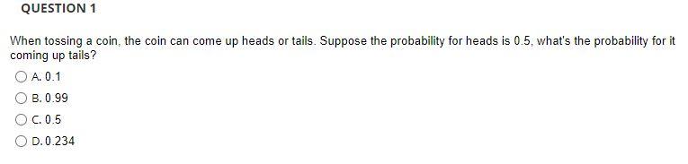 Solved When tossing a coin, the coin can come up heads or | Chegg.com