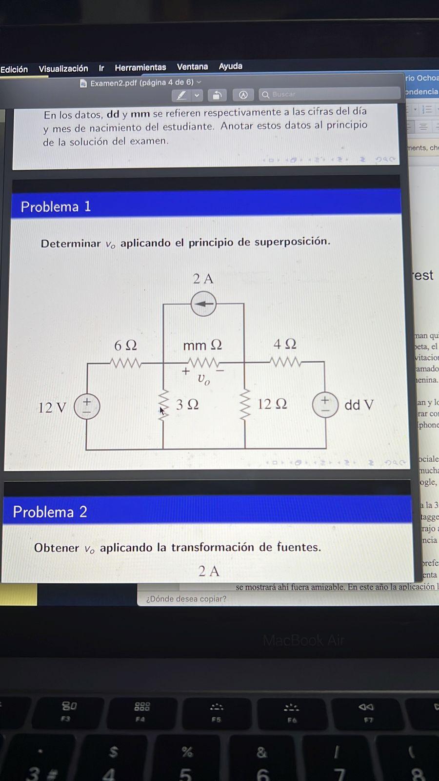 Edición Visualización Ir Herramientas Ventana Ayuda Examen2.pdf (página 4 de 6) rio Ochoa Q Buscar ondencia En los datos, dd