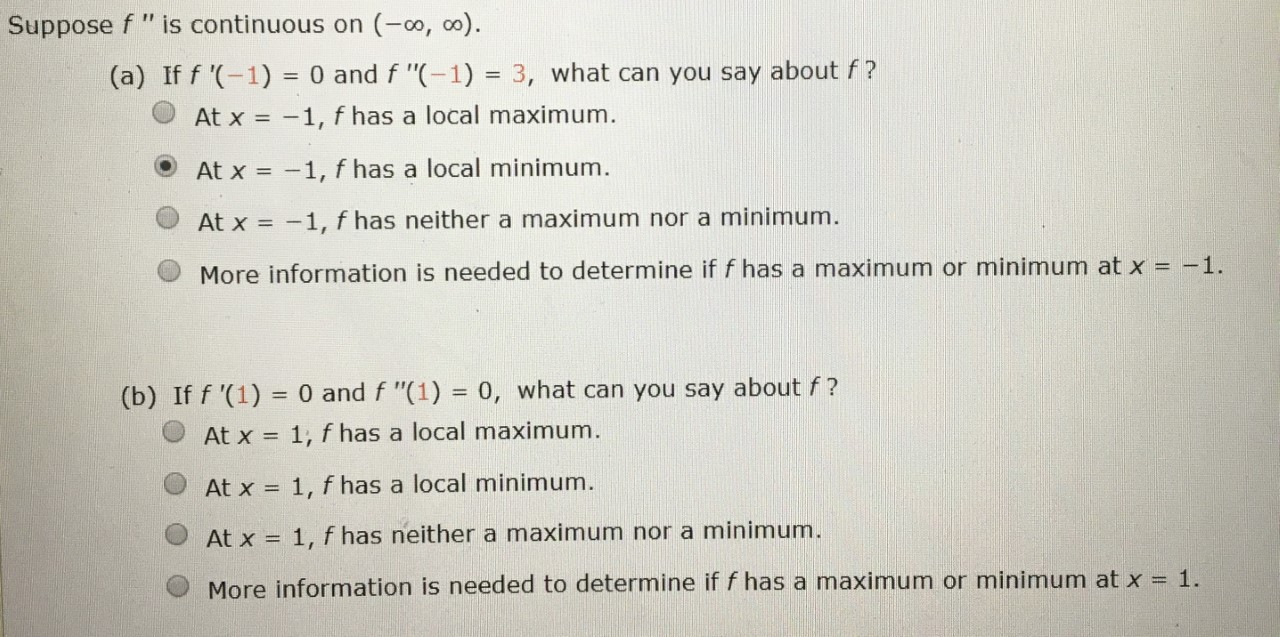 Suppose F Is Continuous On 0 00 A If F 1 Chegg Com