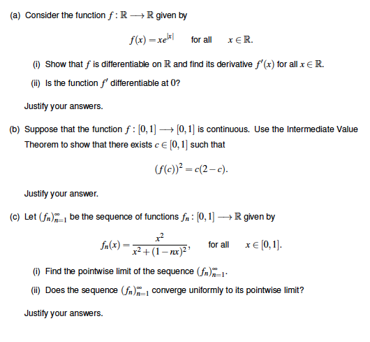 Solved (a) Consider The Function \\( F: \\mathbb{R} | Chegg.com