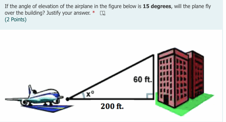 Solved If The Angle Of Elevation Of The Airplane In The Chegg