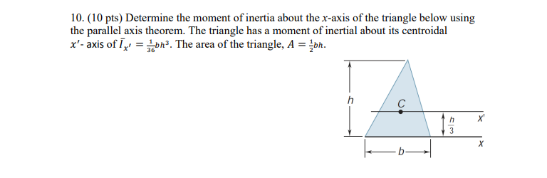 Solved Determine the moment of inertia about the x-axis of | Chegg.com