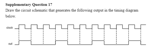 Solved Supplementary Question 17 Draw the circuit schematic | Chegg.com