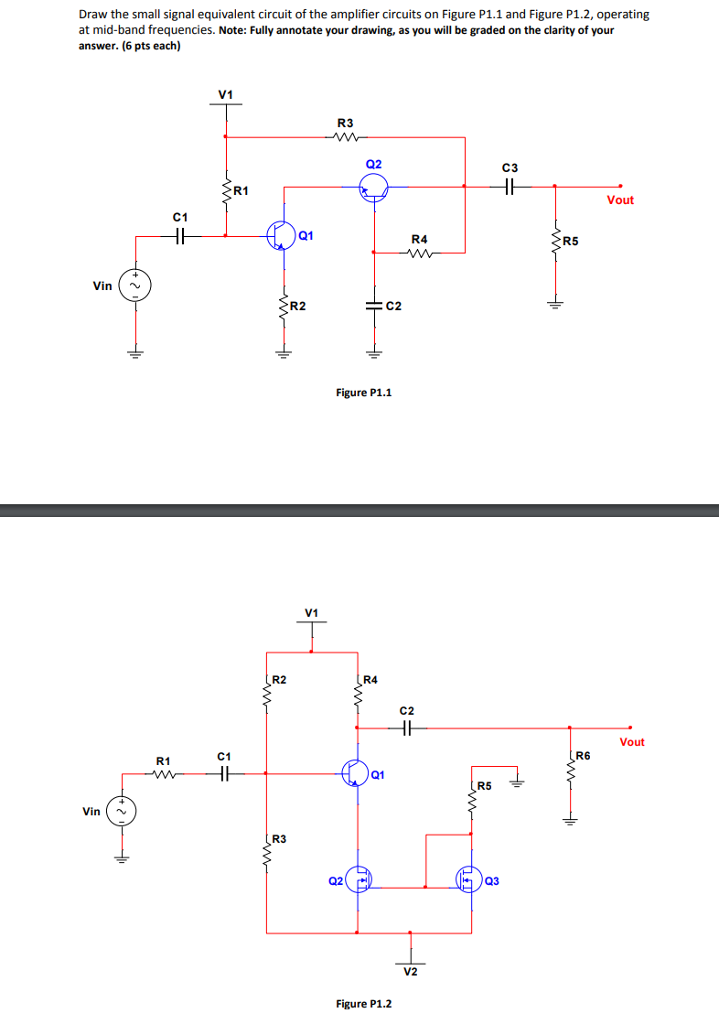 Solved Draw the small signal equivalent circuit of the | Chegg.com
