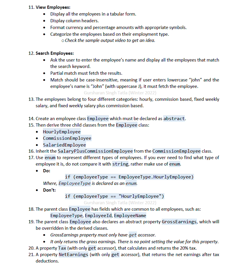 Solved Instructions: 1. Make a .NET Console App using C# in | Chegg.com