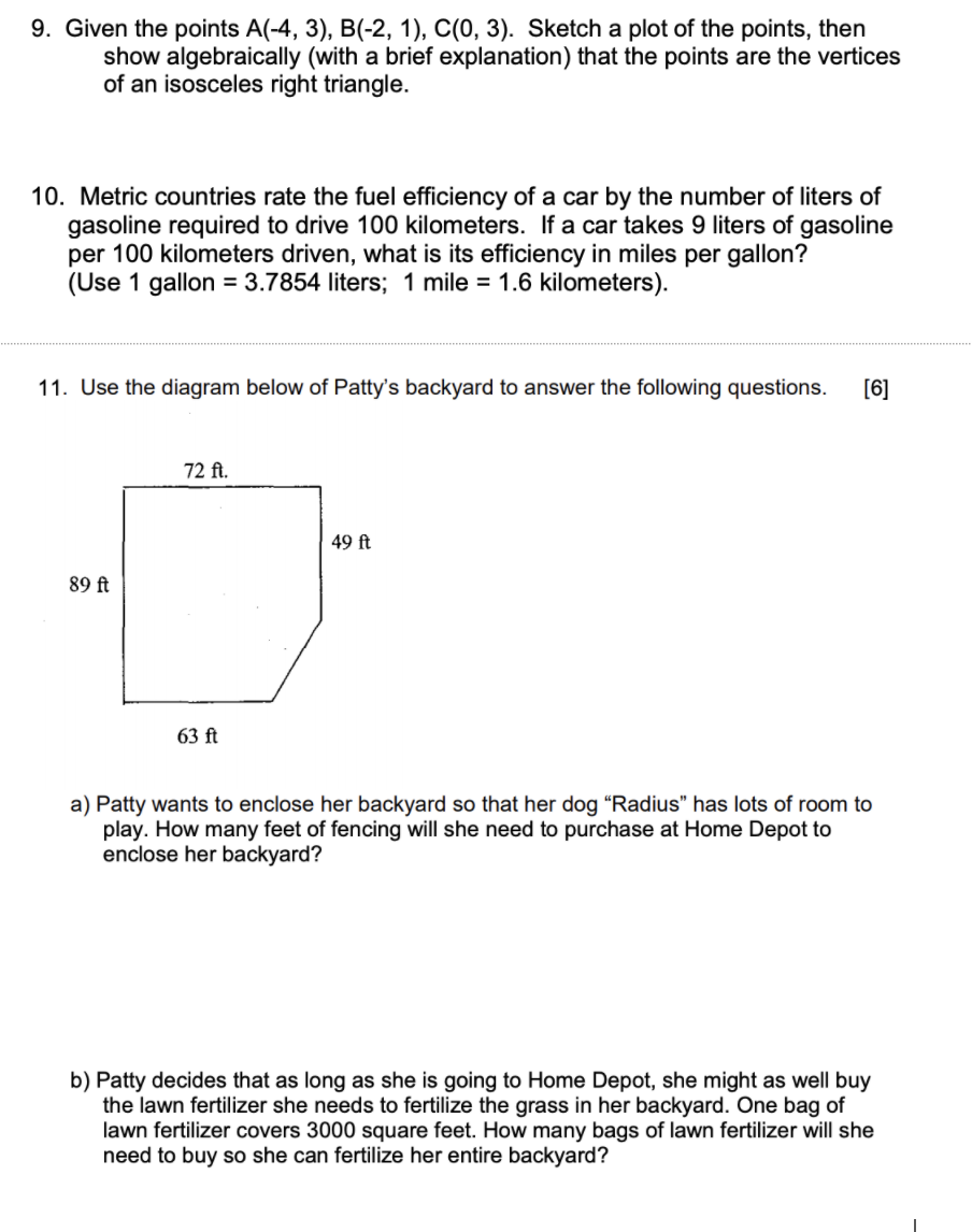 Solved 9. Given The Points A(-4, 3), B(-2, 1), C(0, 3). | Chegg.com