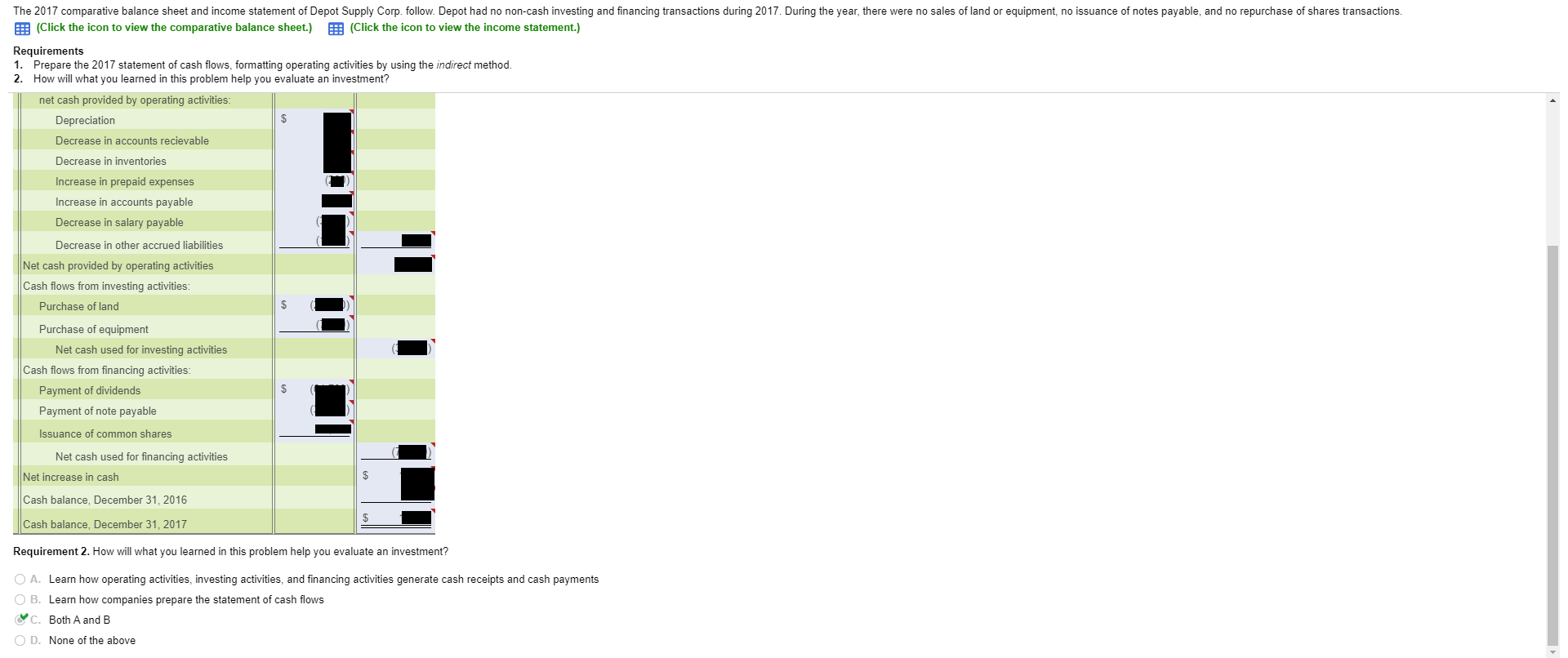 Solved Solve the full table with the data provided in the | Chegg.com