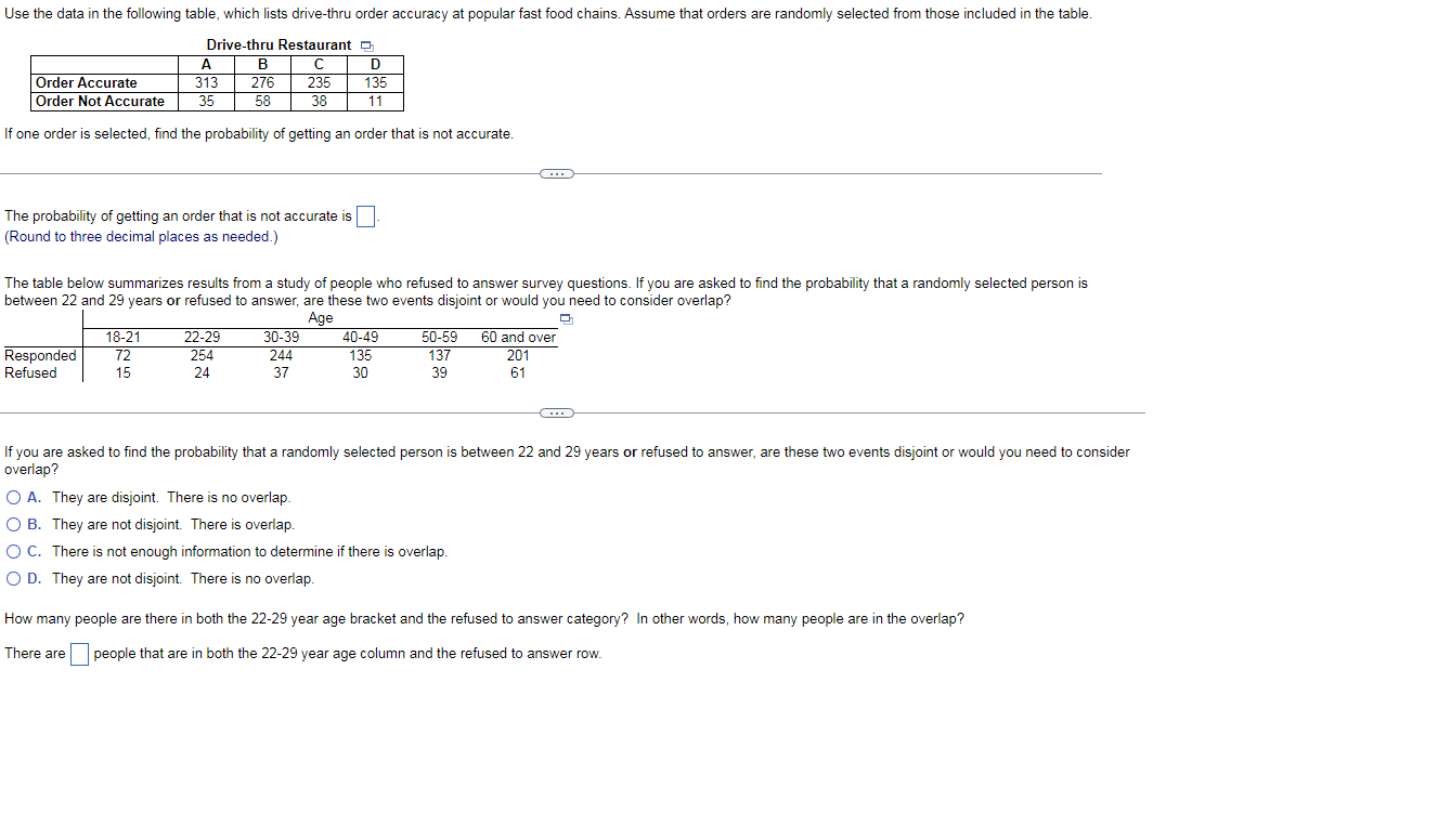 Solved If one order is selected, find the probability of | Chegg.com