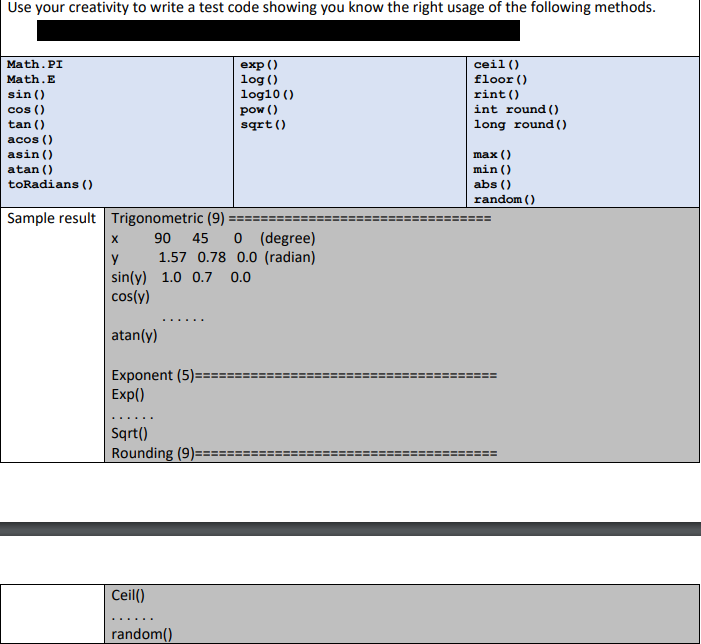 Solved Use your creativity to write a test code showing you | Chegg.com