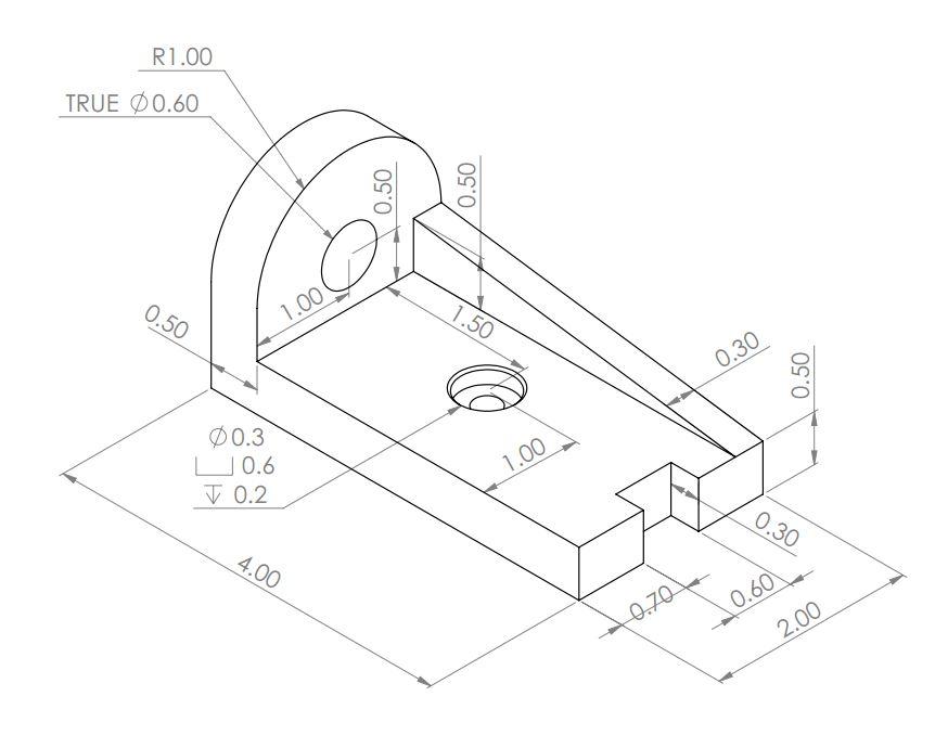 Solved Create the three orthographic third angle projections | Chegg.com