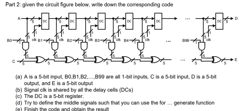 Part 2: given the circuit figure below, write down | Chegg.com