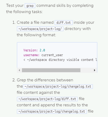 Solved Test your grep command skills by completing the | Chegg.com