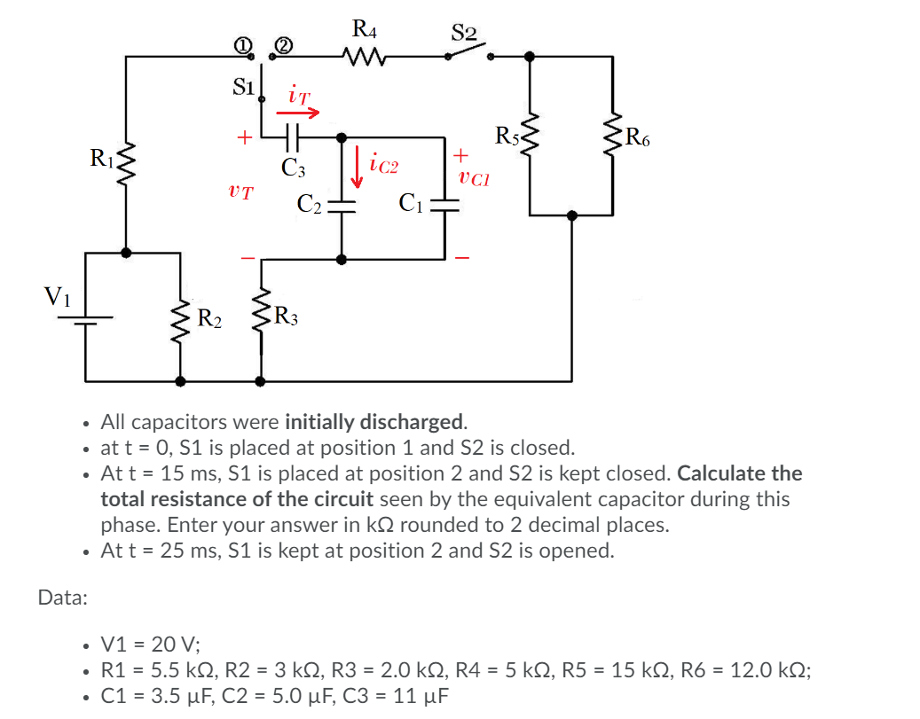 Solved R4 S2 Si + R: Ro R1 ic2 + vcl UT C3 C2 C Vi R2 R3 • | Chegg.com