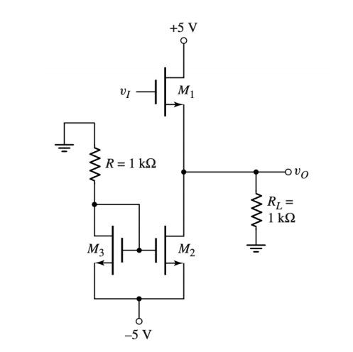 Solved (b) Consider the class-A common drain amplifier (or | Chegg.com