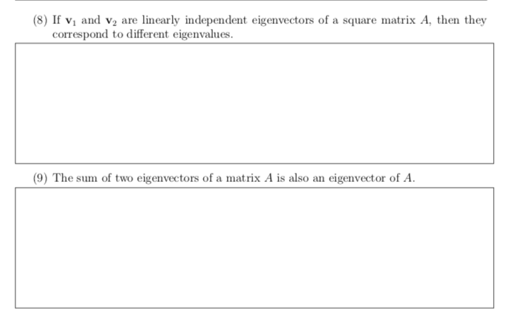 Solved True/False. Give Reasons Why! Below A And B Are | Chegg.com