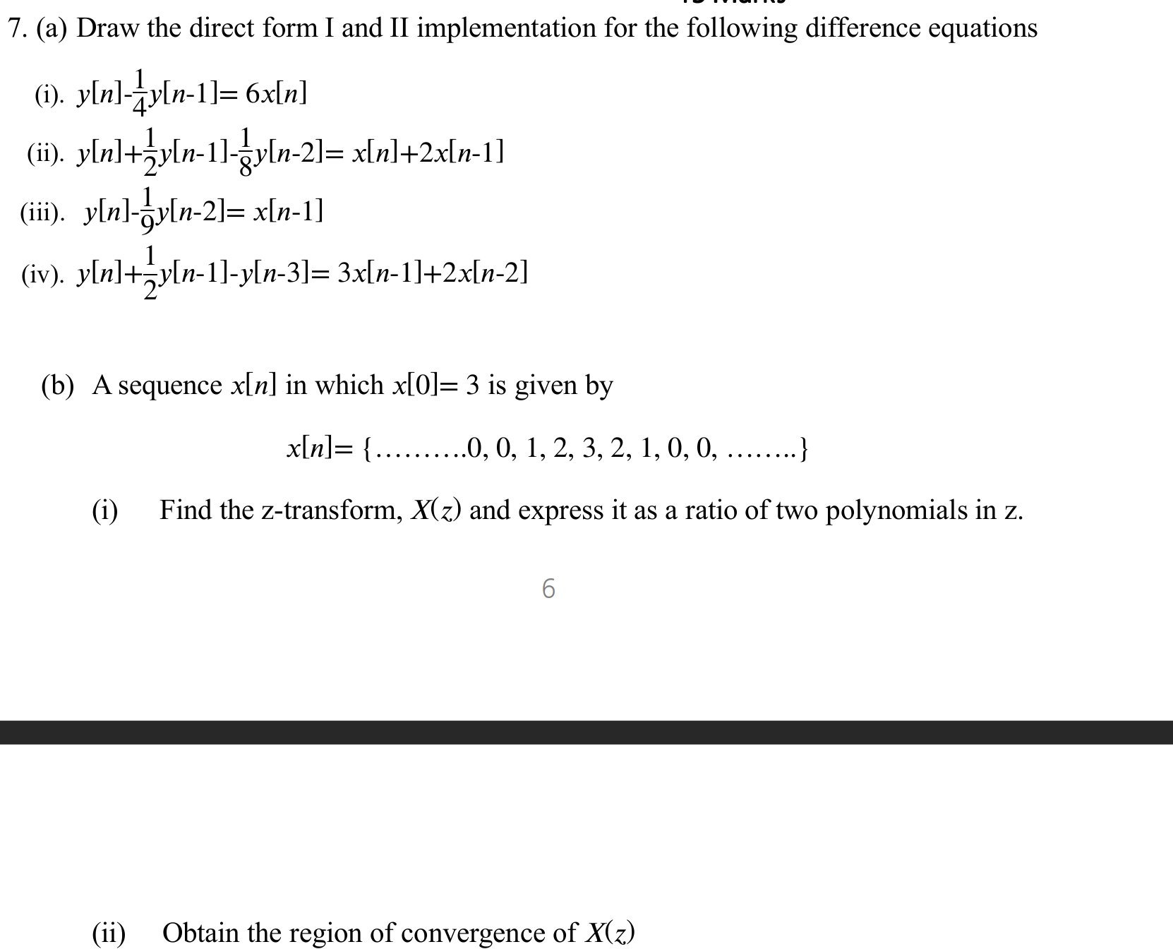 (a) Draw BOTH the direct form I and II | Chegg.com
