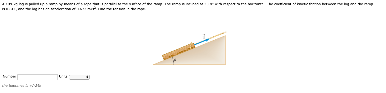 Solved A 199 kg Log Is Pulled Up A Ramp By Means Of A Rope Chegg