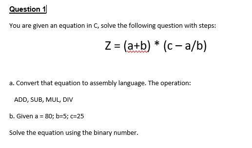 Solved You are given an equation in C, solve the following | Chegg.com